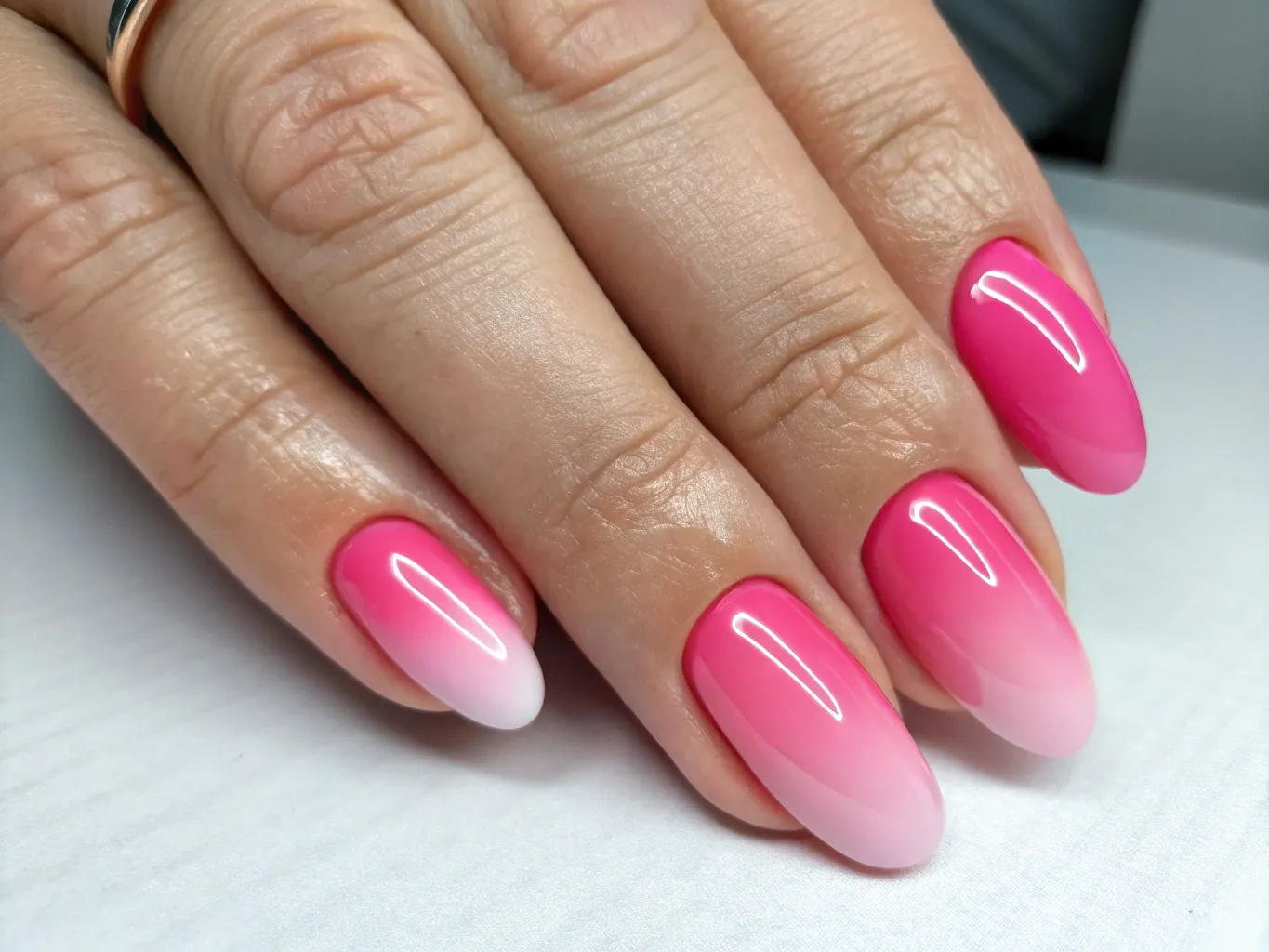 Rosa ombre gellack