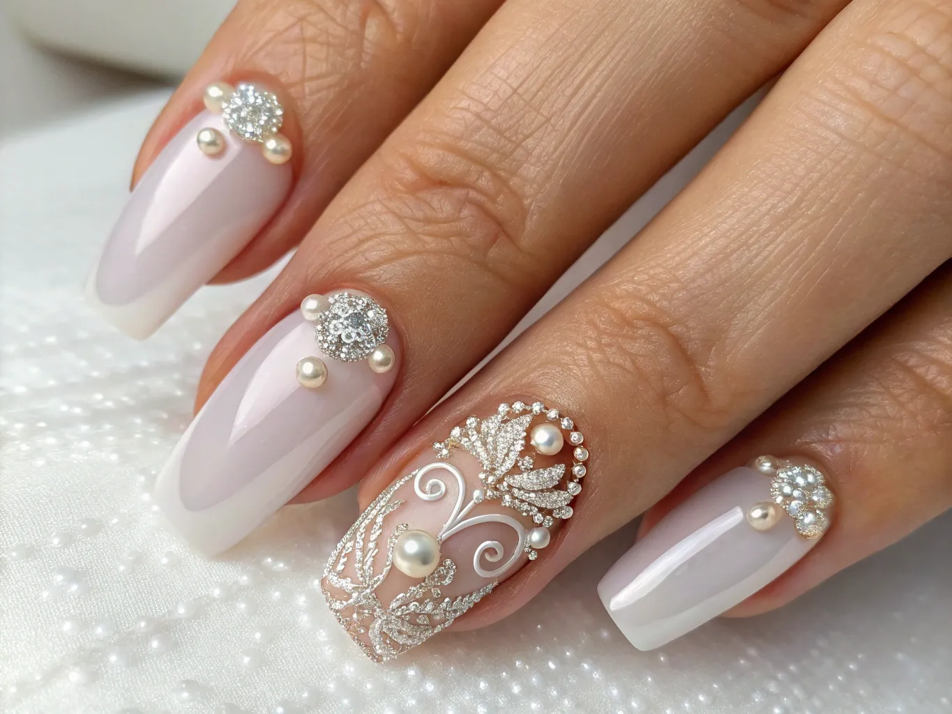 Elegant brudmanikyr